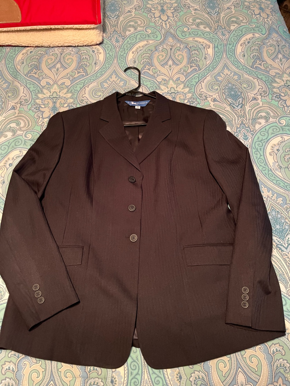 Like new RJ Classics black pin striped hunt coat